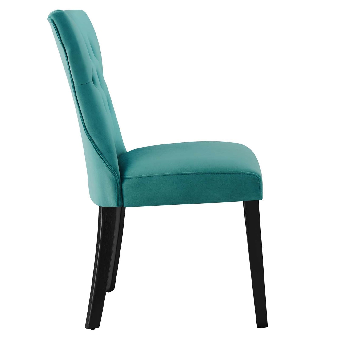 Silhouette Performance Velvet Dining Chairs - Set of 2 Teal EEI-5014-TEA