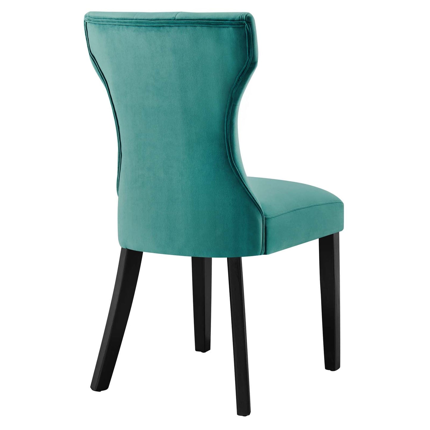 Silhouette Performance Velvet Dining Chairs - Set of 2 Teal EEI-5014-TEA