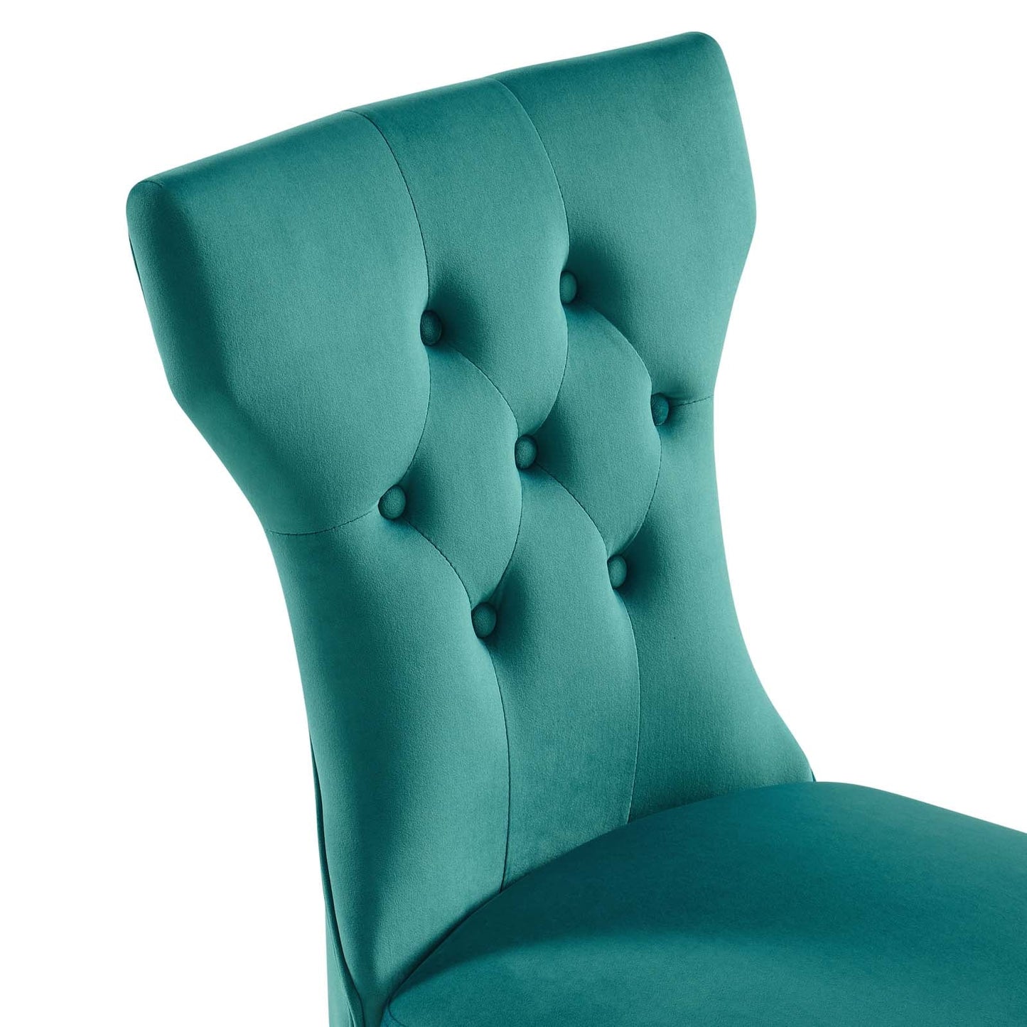 Silhouette Performance Velvet Dining Chairs - Set of 2 Teal EEI-5014-TEA