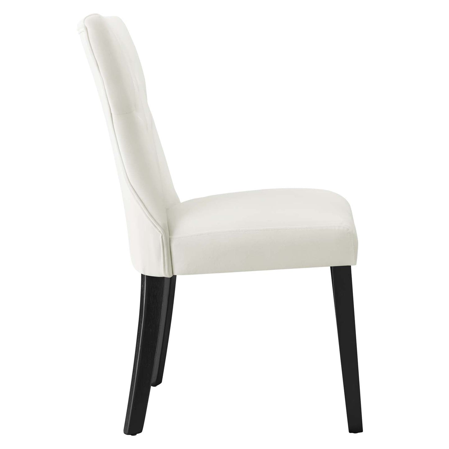 Silhouette Performance Velvet Dining Chairs - Set of 2 White EEI-5014-WHI