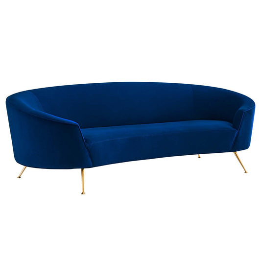 Marchesa Upholstered Performance Velvet Sofa Navy EEI-5015-NAV