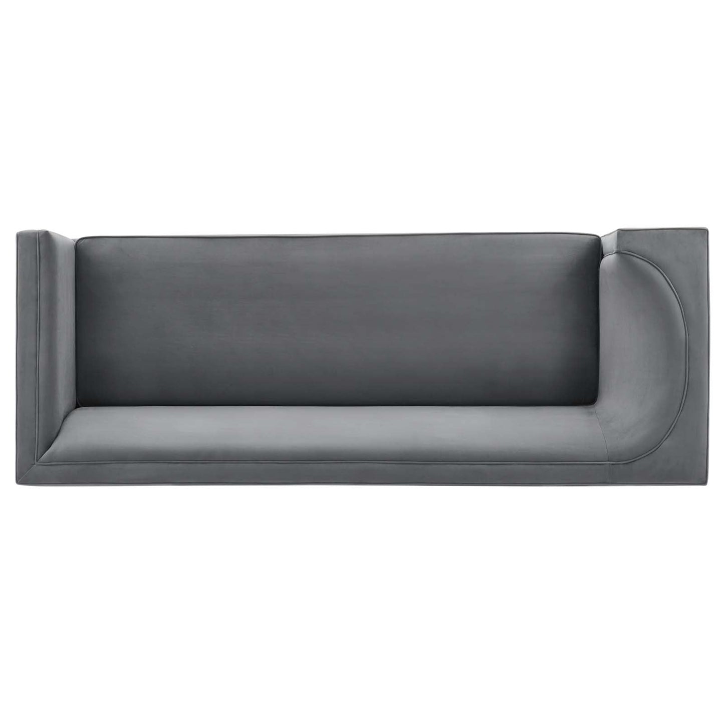 Eminence Upholstered Performance Velvet Sofa Gray EEI-5016-GRY