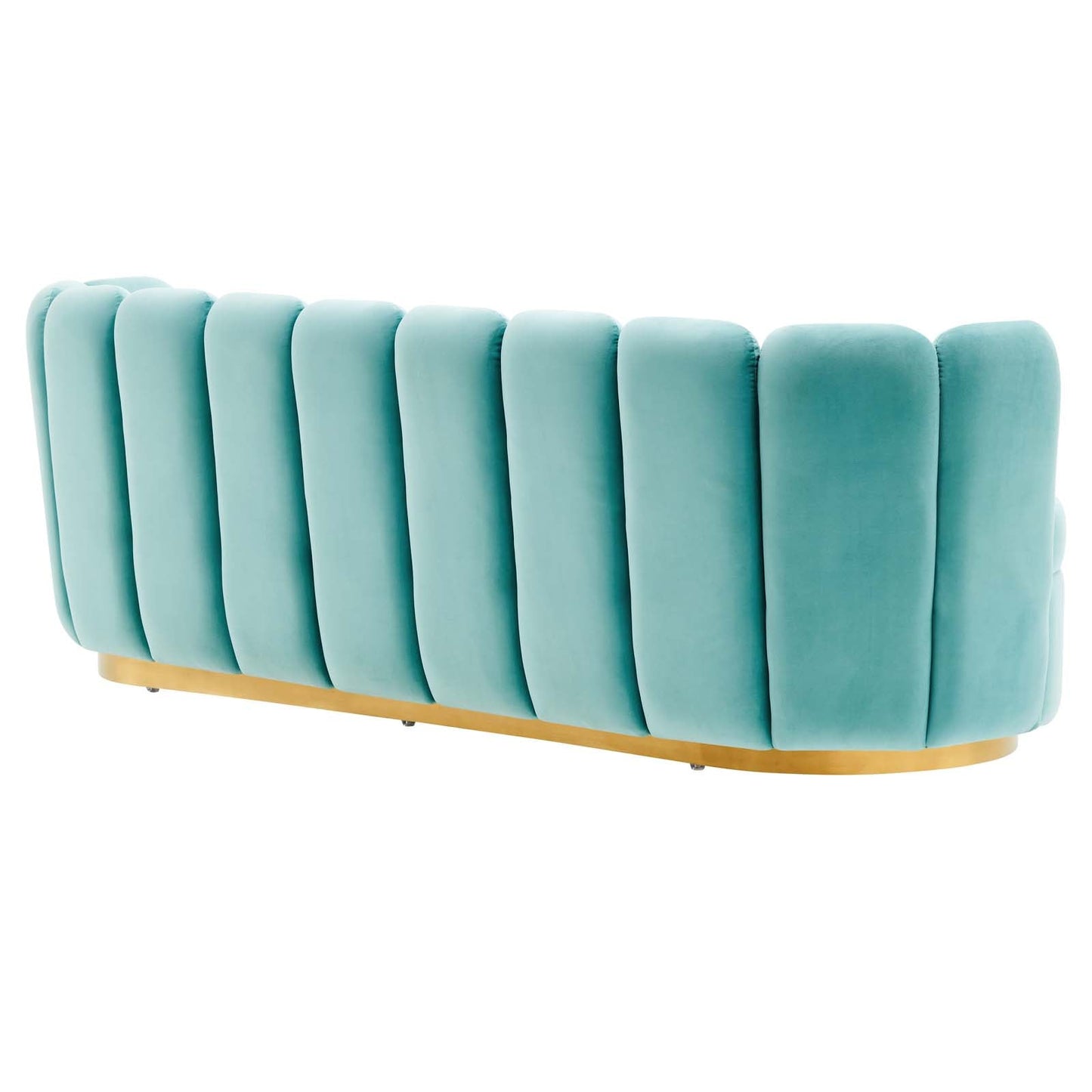 Victoria Channel Tufted Performance Velvet Sofa Mint EEI-5017-MIN