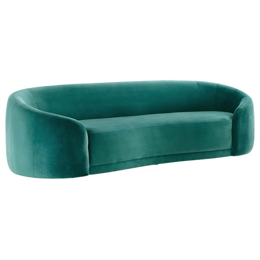 Contessa Performance Velvet Sofa Teal EEI-5018-TEA