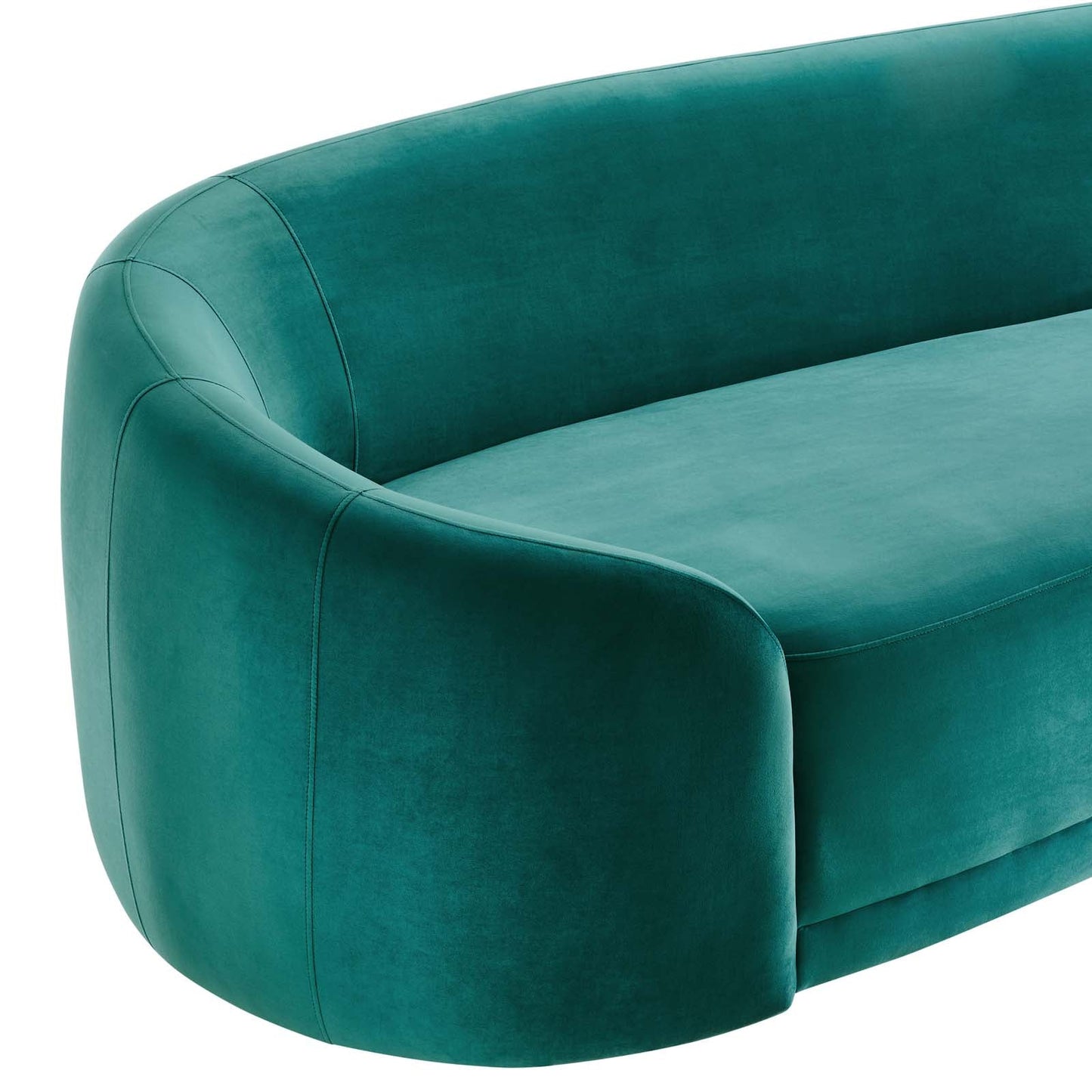 Contessa Performance Velvet Sofa Teal EEI-5018-TEA