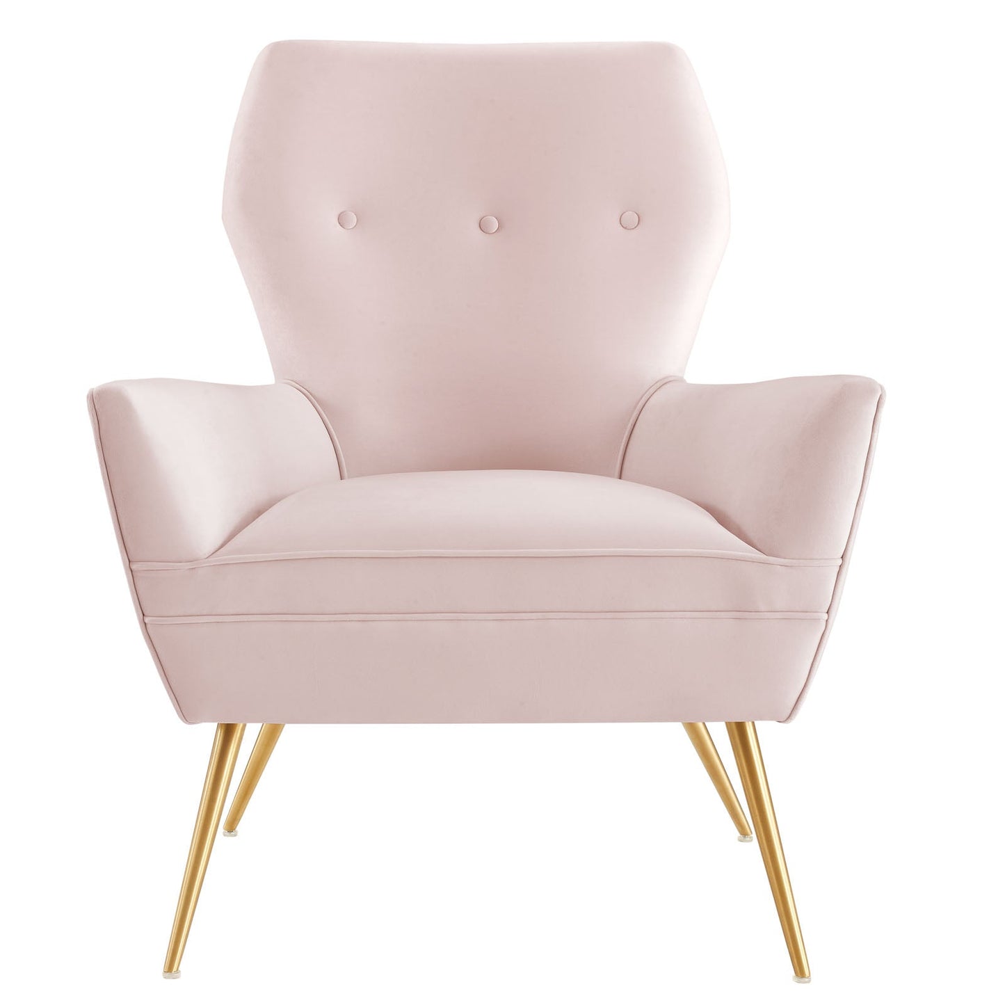 Renata Button Tufted Performance Velvet Armchair Pink EEI-5020-PNK