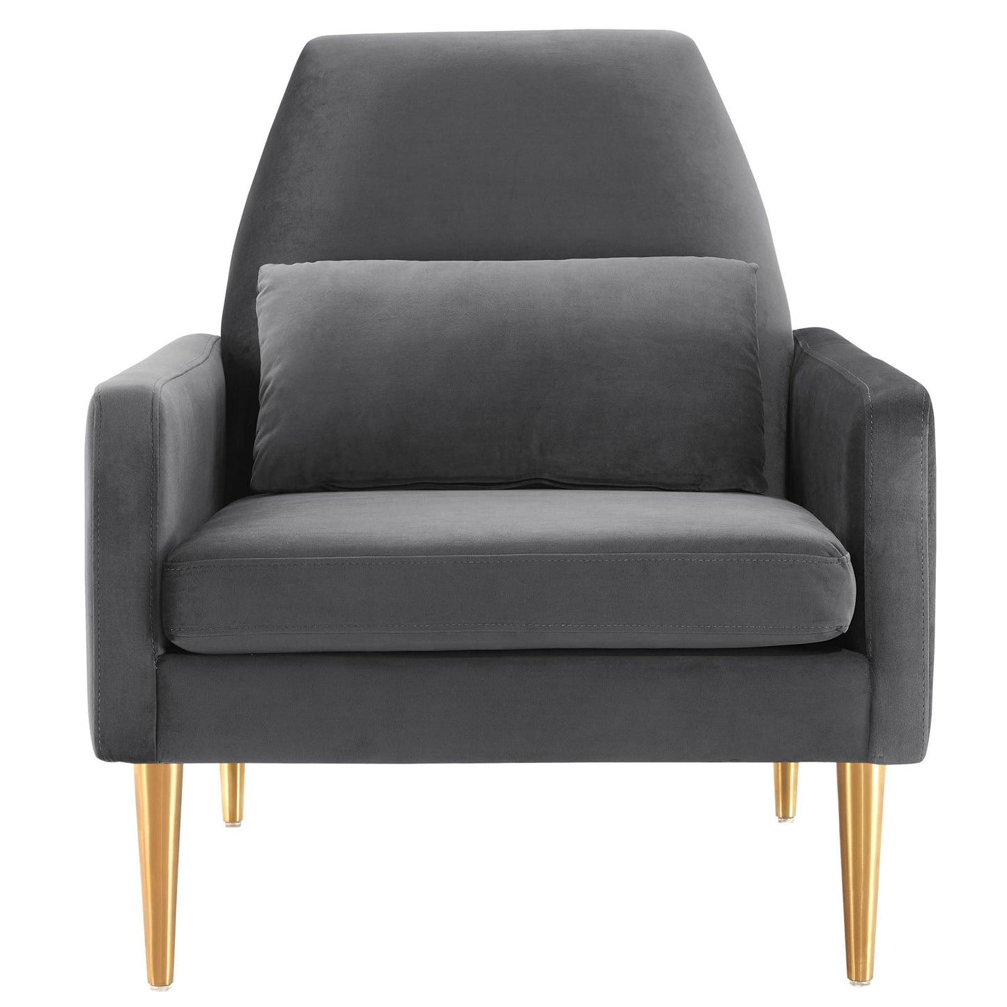 Liliana Performance Velvet Armchair Charcoal EEI-5021-CHA