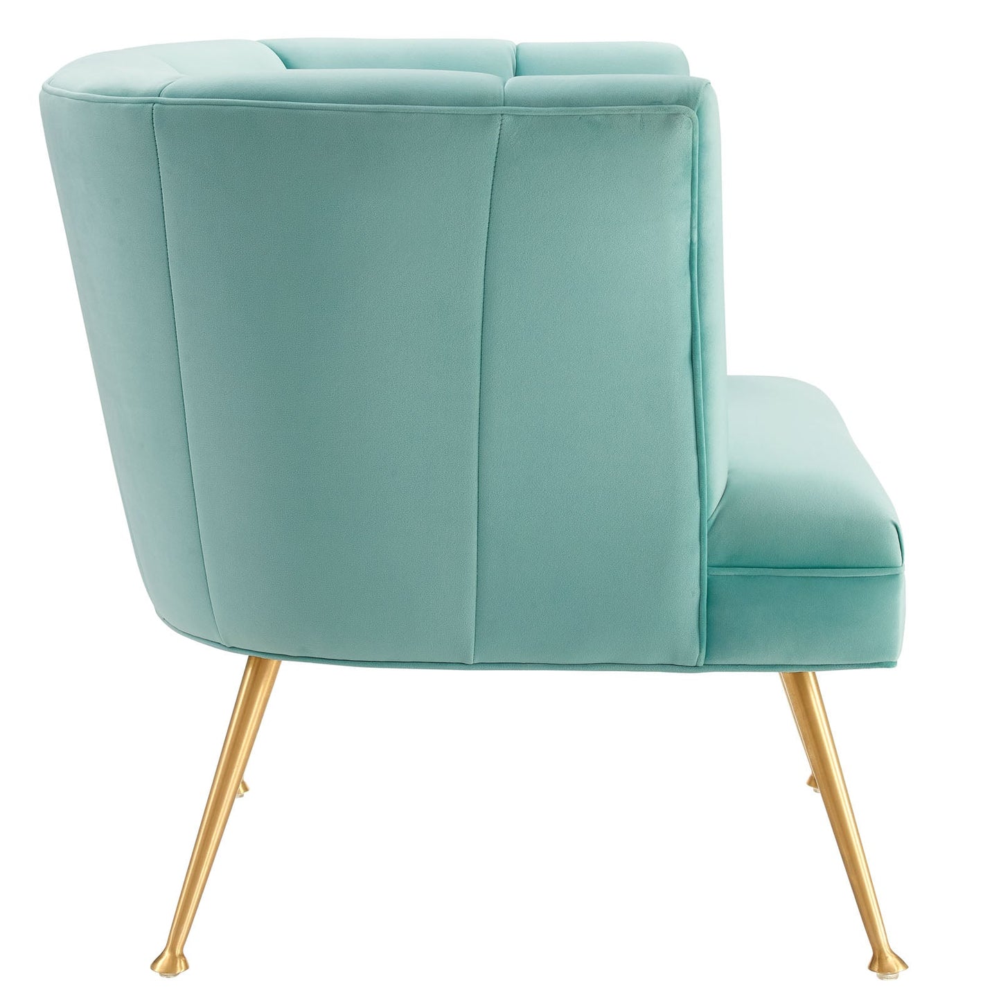 Veronica Channel Tufted Performance Velvet Armchair Mint EEI-5023-MIN