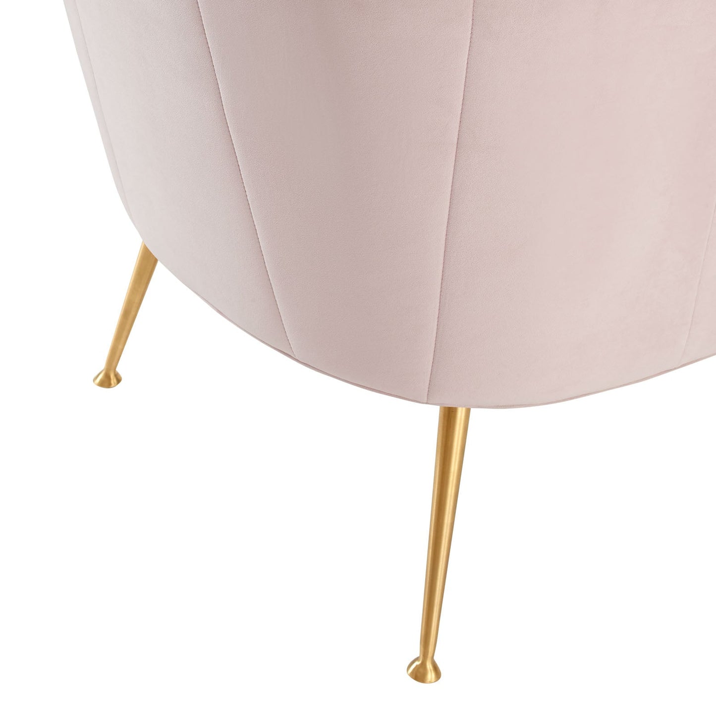 Veronica Channel Tufted Performance Velvet Armchair Pink EEI-5023-PNK