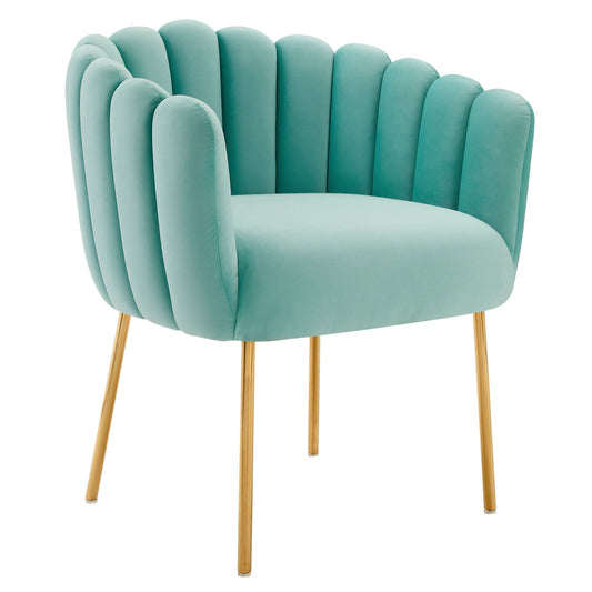 Sanna Channel Tufted Performance Velvet Armchair Mint EEI-5024-MIN