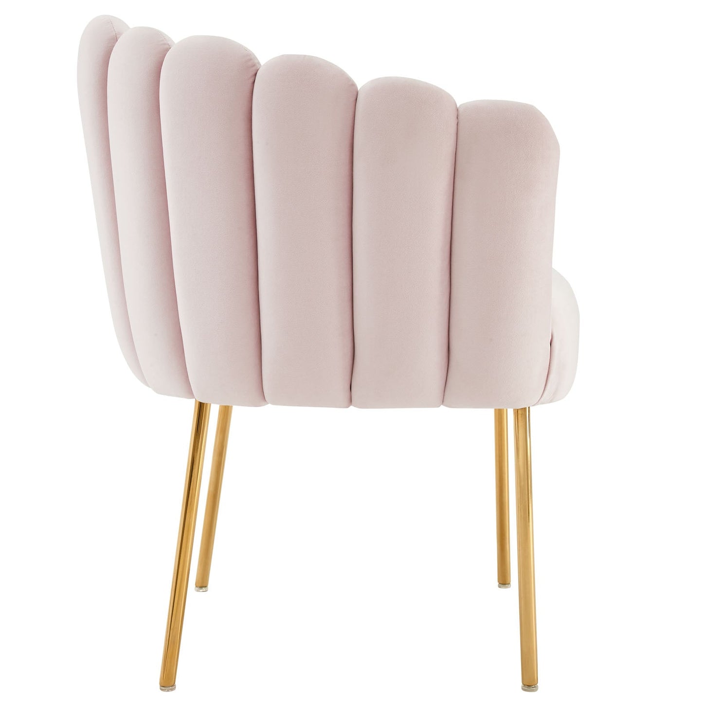 Sanna Channel Tufted Performance Velvet Armchair Pink EEI-5024-PNK