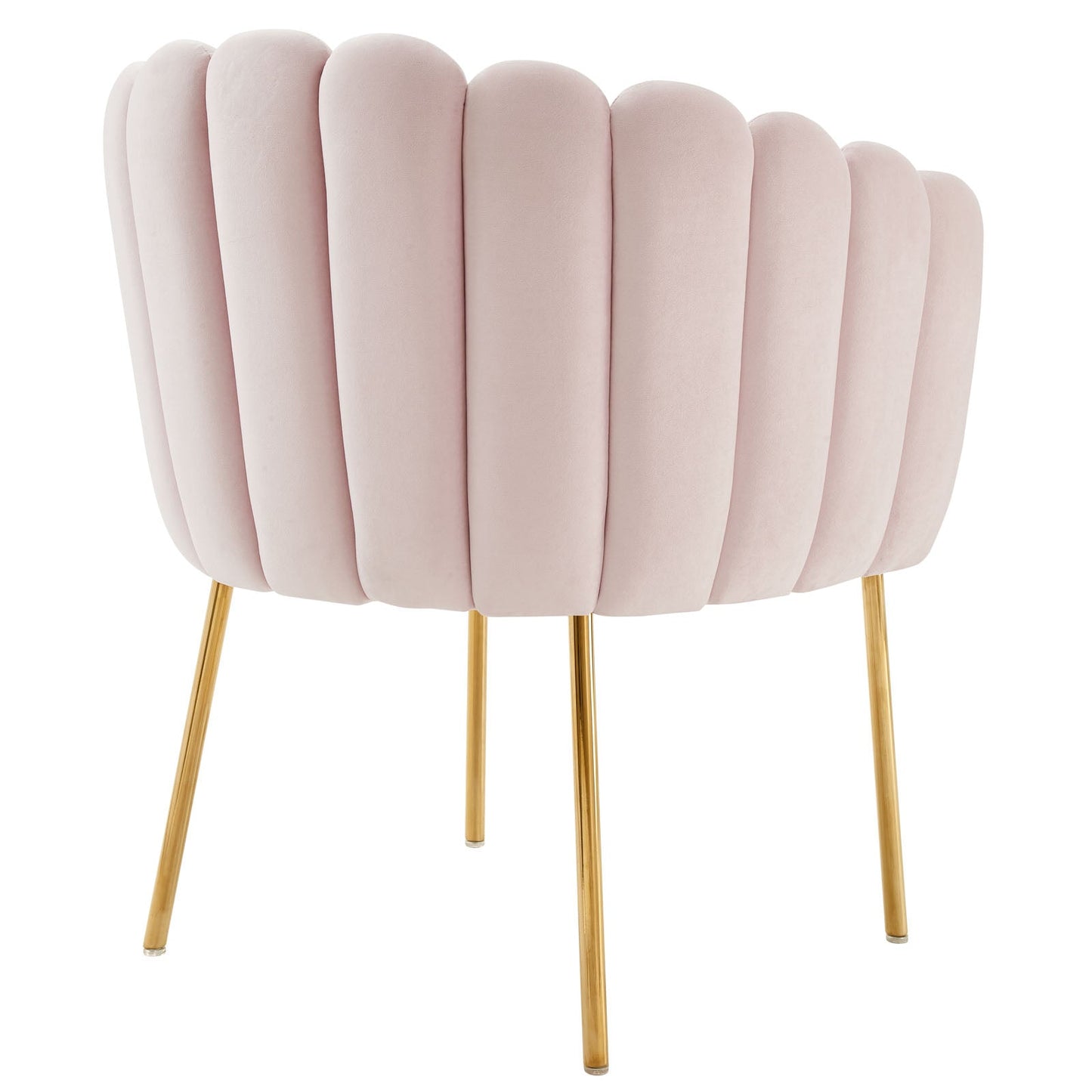 Sanna Channel Tufted Performance Velvet Armchair Pink EEI-5024-PNK