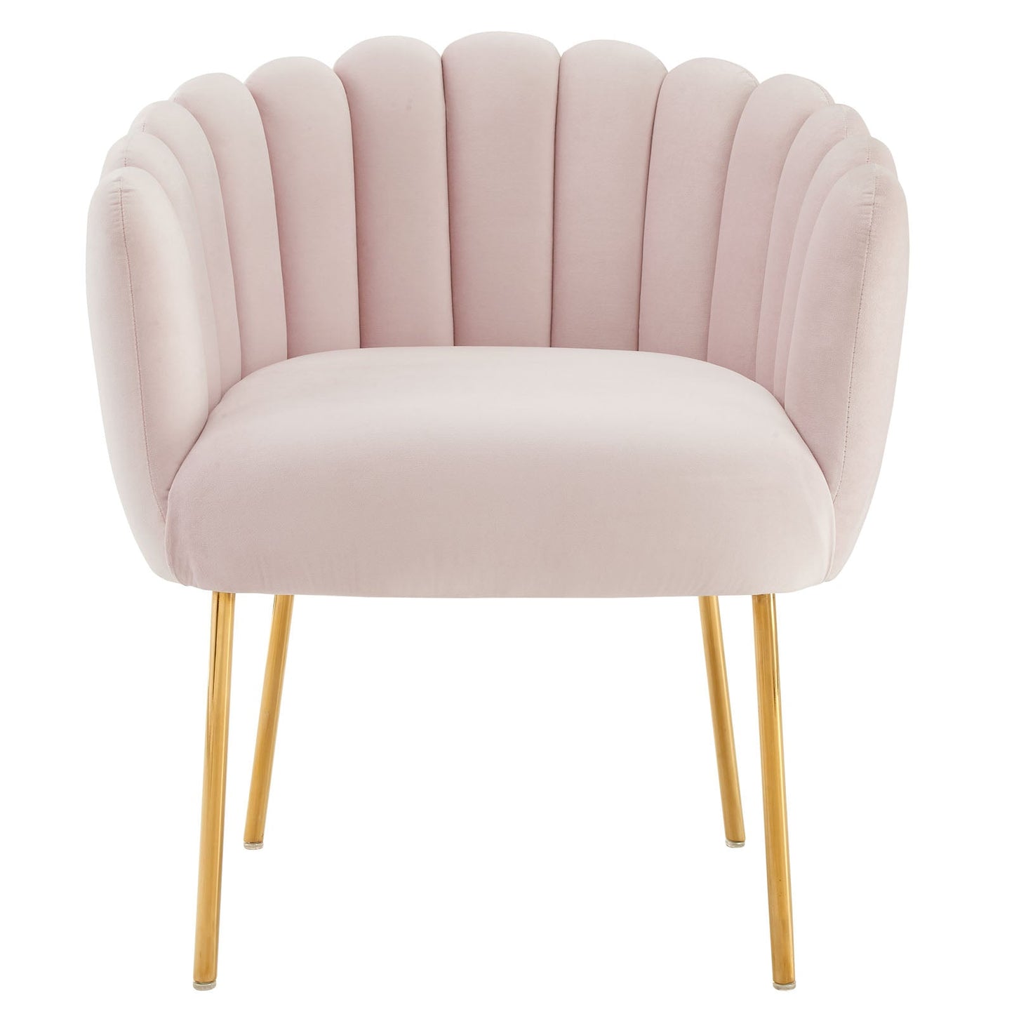 Sanna Channel Tufted Performance Velvet Armchair Pink EEI-5024-PNK