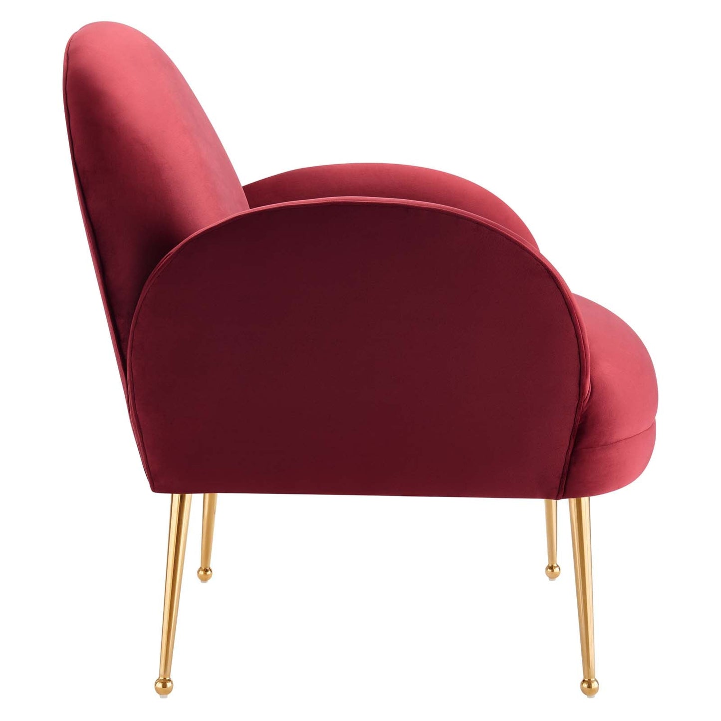 Transcend Performance Velvet Armchair Maroon EEI-5026-MAR