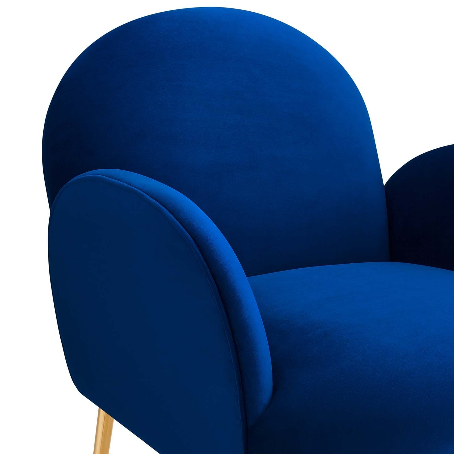 Transcend Performance Velvet Armchair Navy EEI-5026-NAV