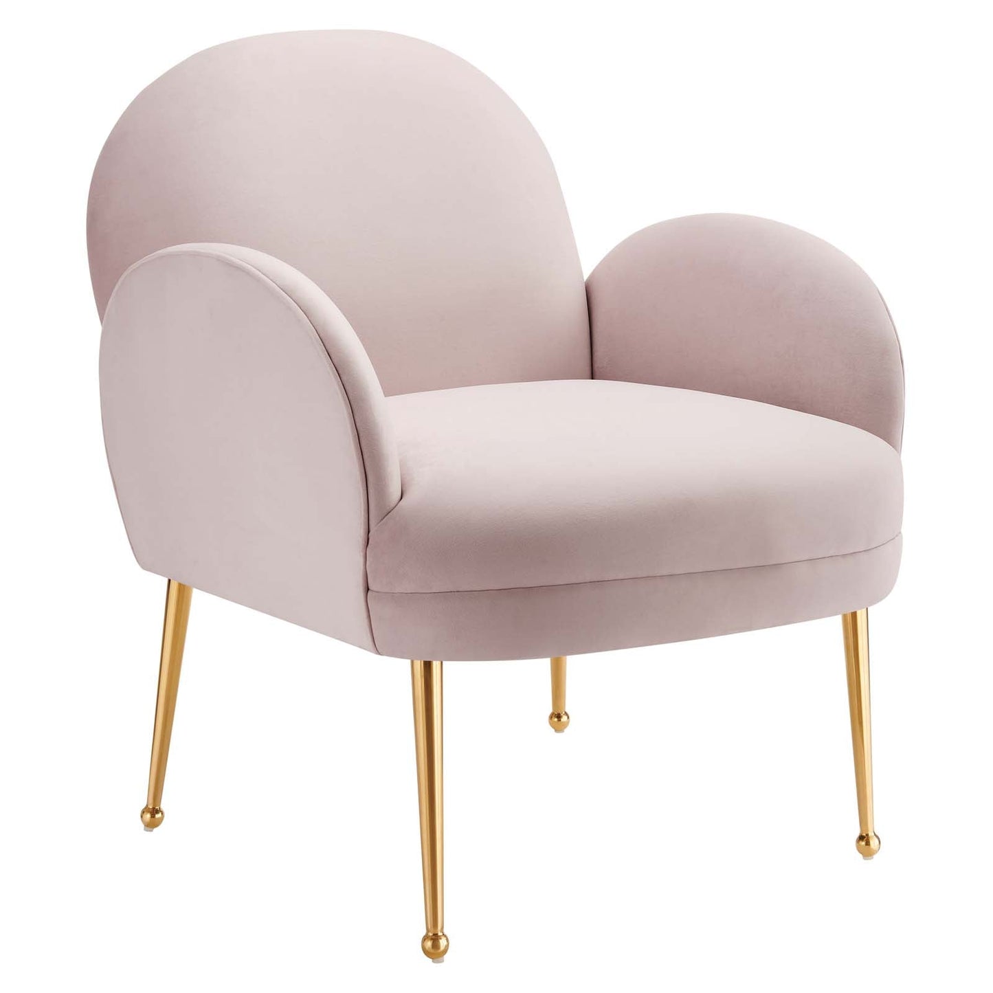 Transcend Performance Velvet Armchair Pink EEI-5026-PNK