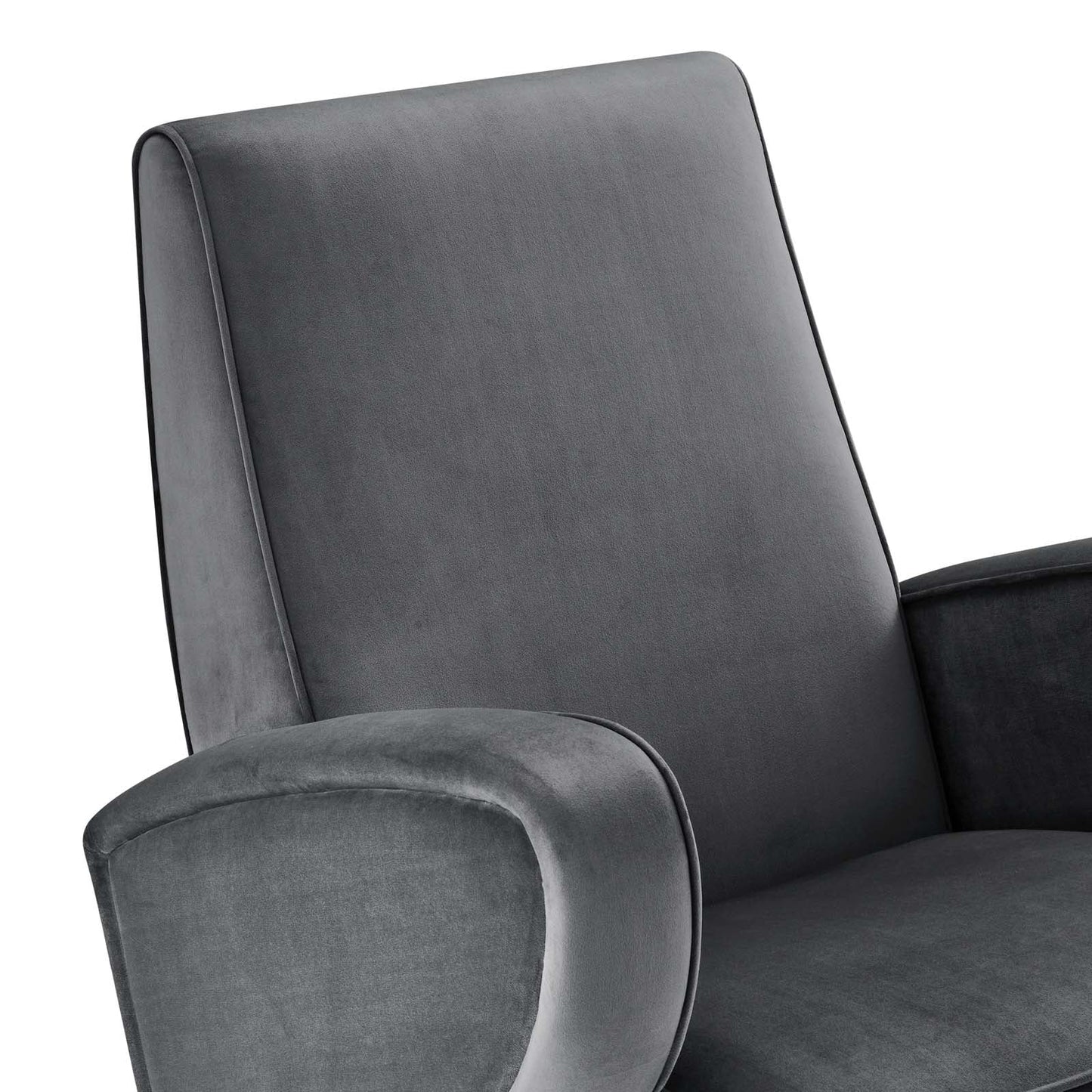 Superior Performance Velvet Swivel Chair Gray EEI-5027-GRY