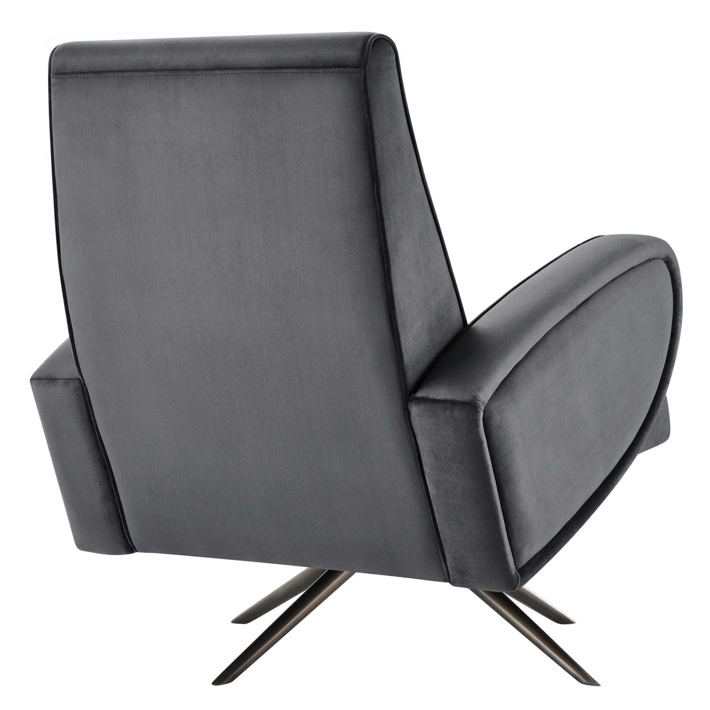 Superior Performance Velvet Swivel Chair Gray EEI-5027-GRY