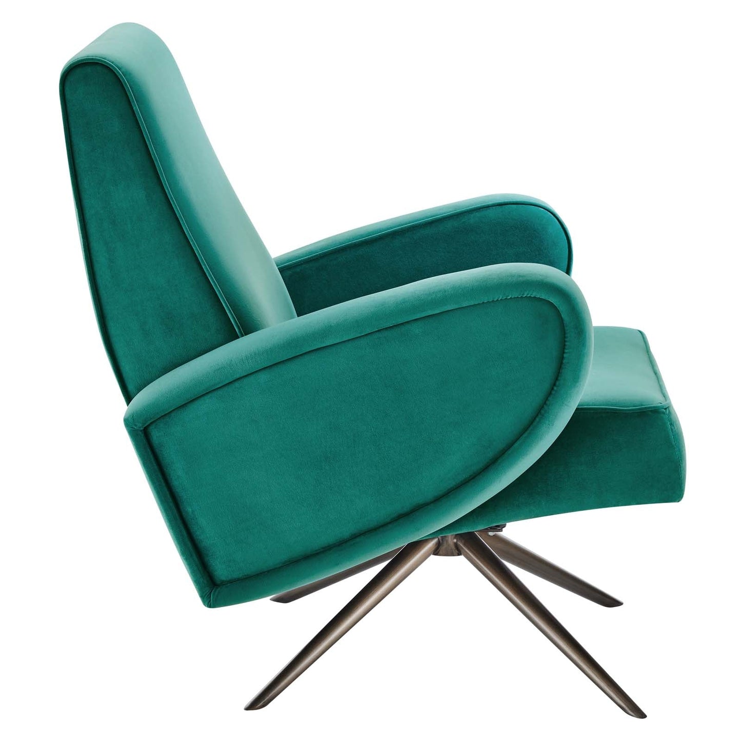 Superior Performance Velvet Swivel Chair Teal EEI-5027-TEA