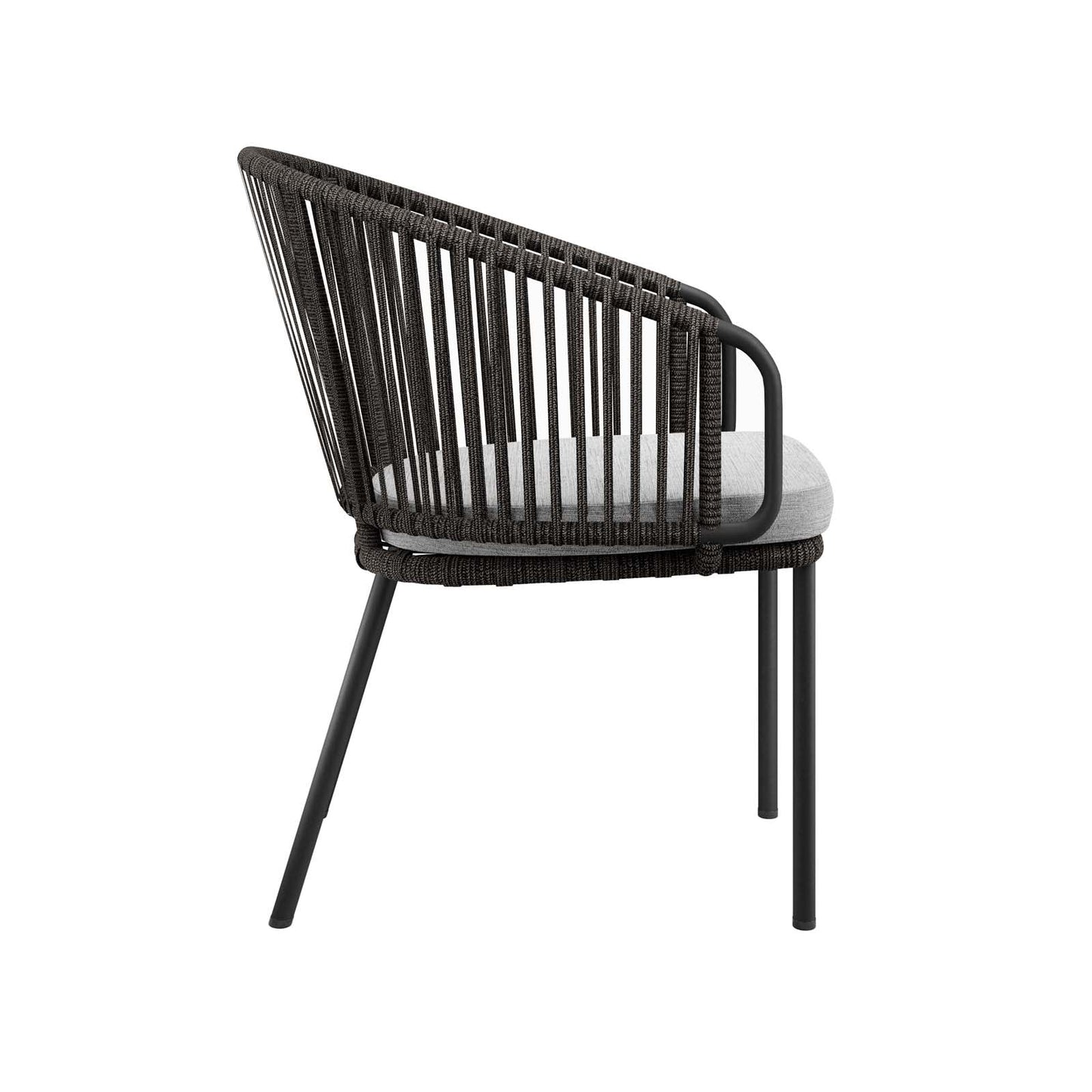 Harbor Outdoor Patio Armchair Charcoal Gray EEI-5033-CHA-GRY