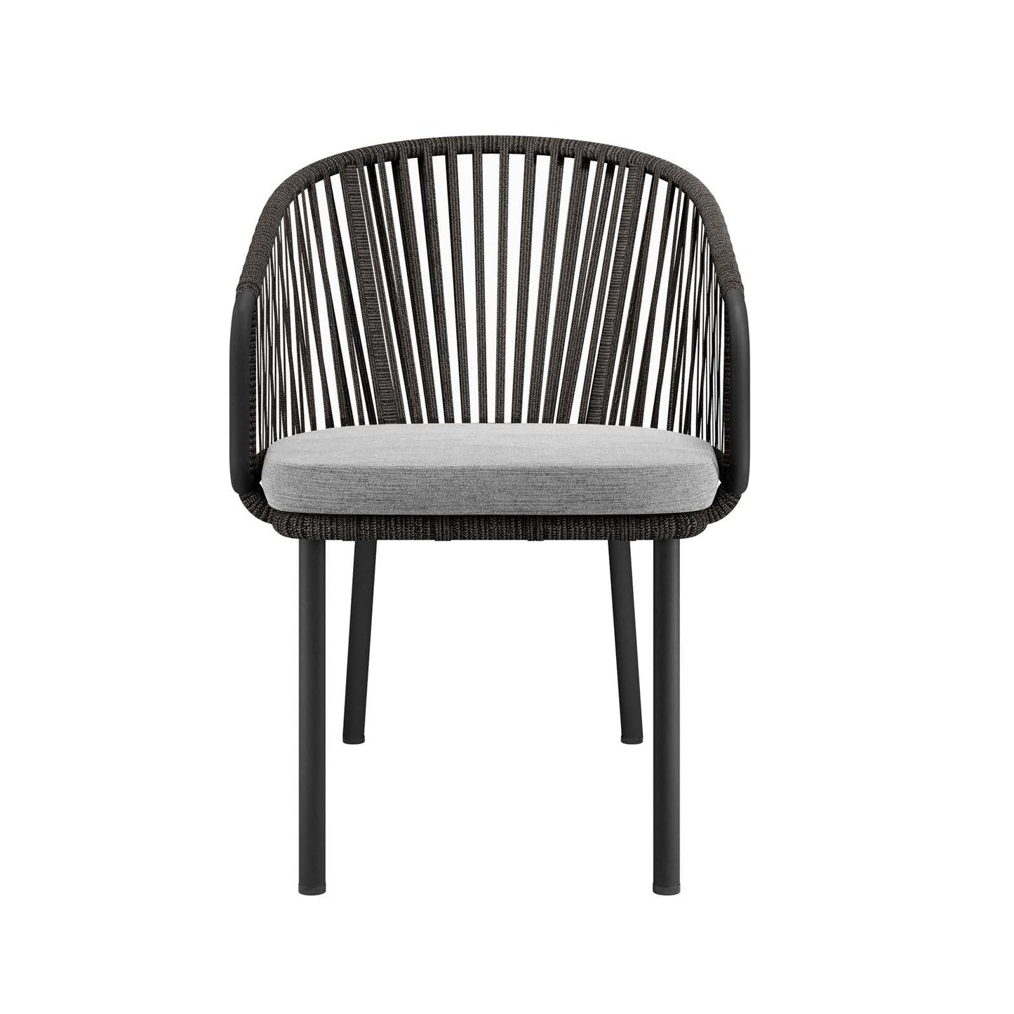 Harbor Outdoor Patio Armchair Charcoal Gray EEI-5033-CHA-GRY