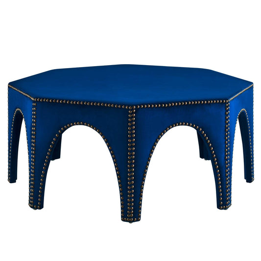 Victory Performance Velvet Ottoman Navy EEI-5035-NAV