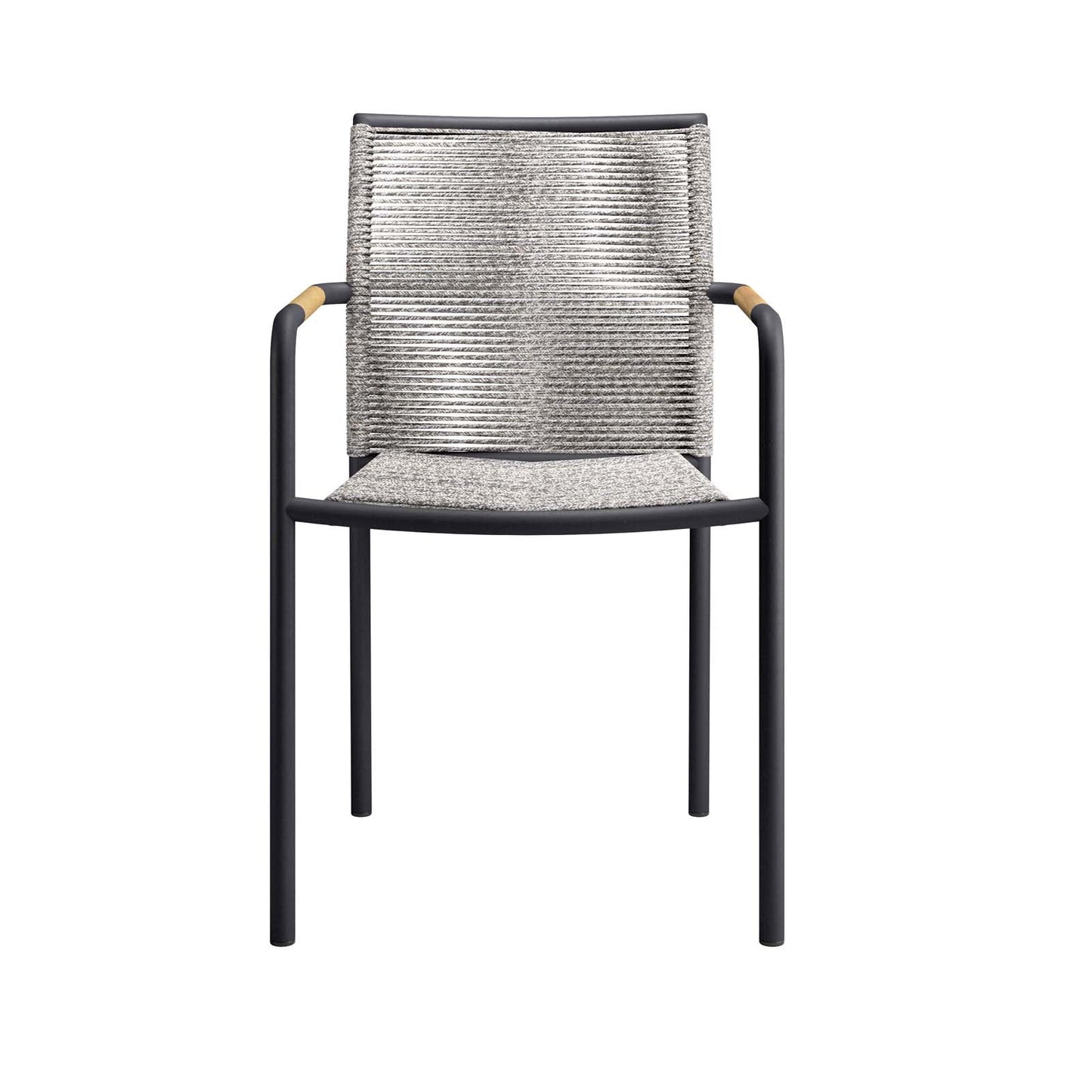 Serenity Outdoor Patio Armchairs Set of 2 Light Gray EEI-5036-LGR