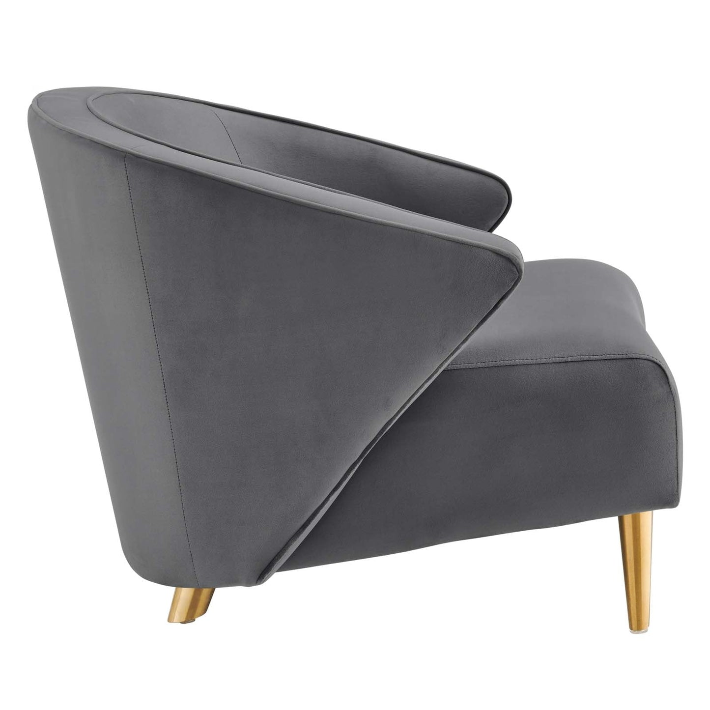 Odyssey Performance Velvet Armchair Gray EEI-5038-GRY