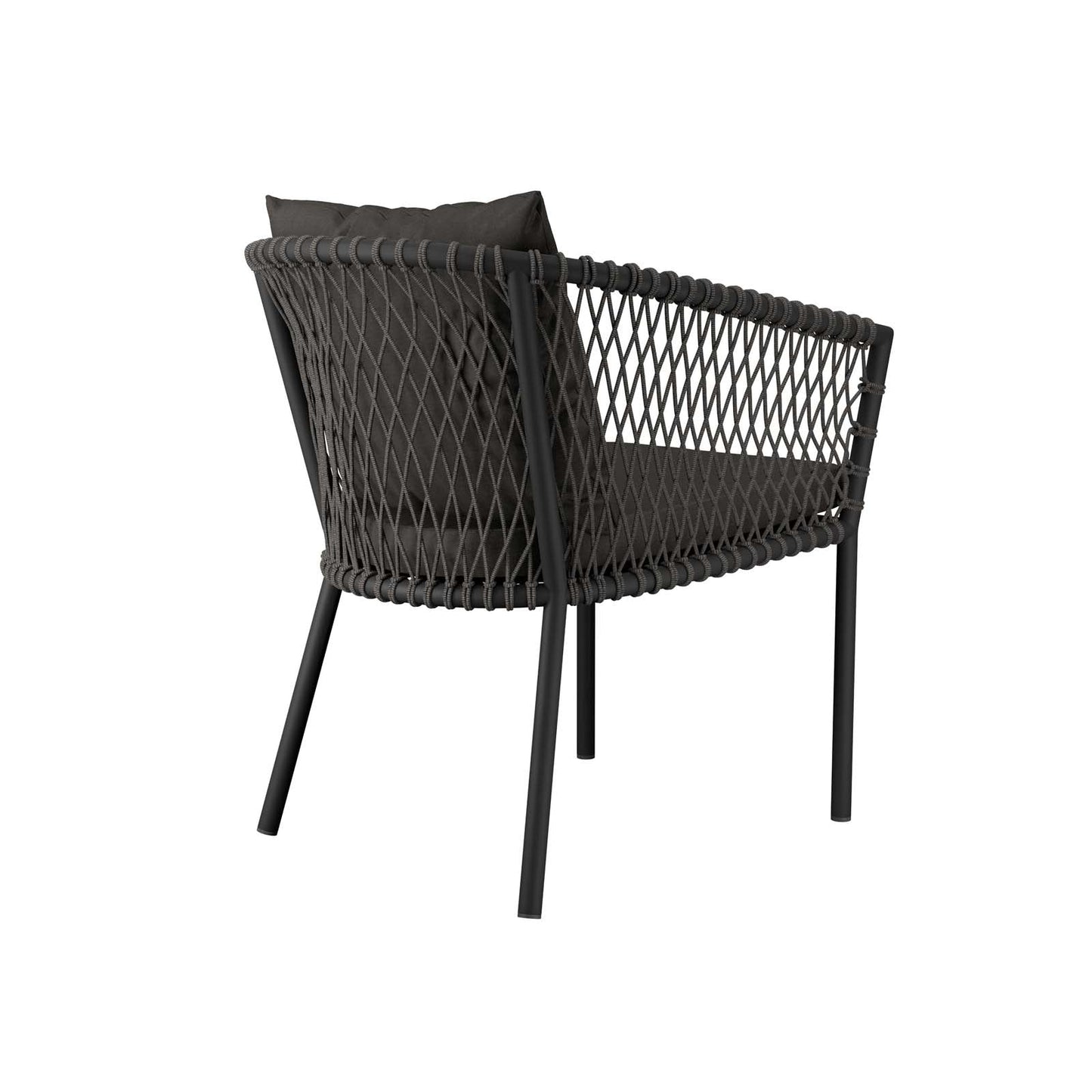 Sailor Outdoor Patio Dining Armchair Charcoal Charcoal EEI-5040-CHA-CHA