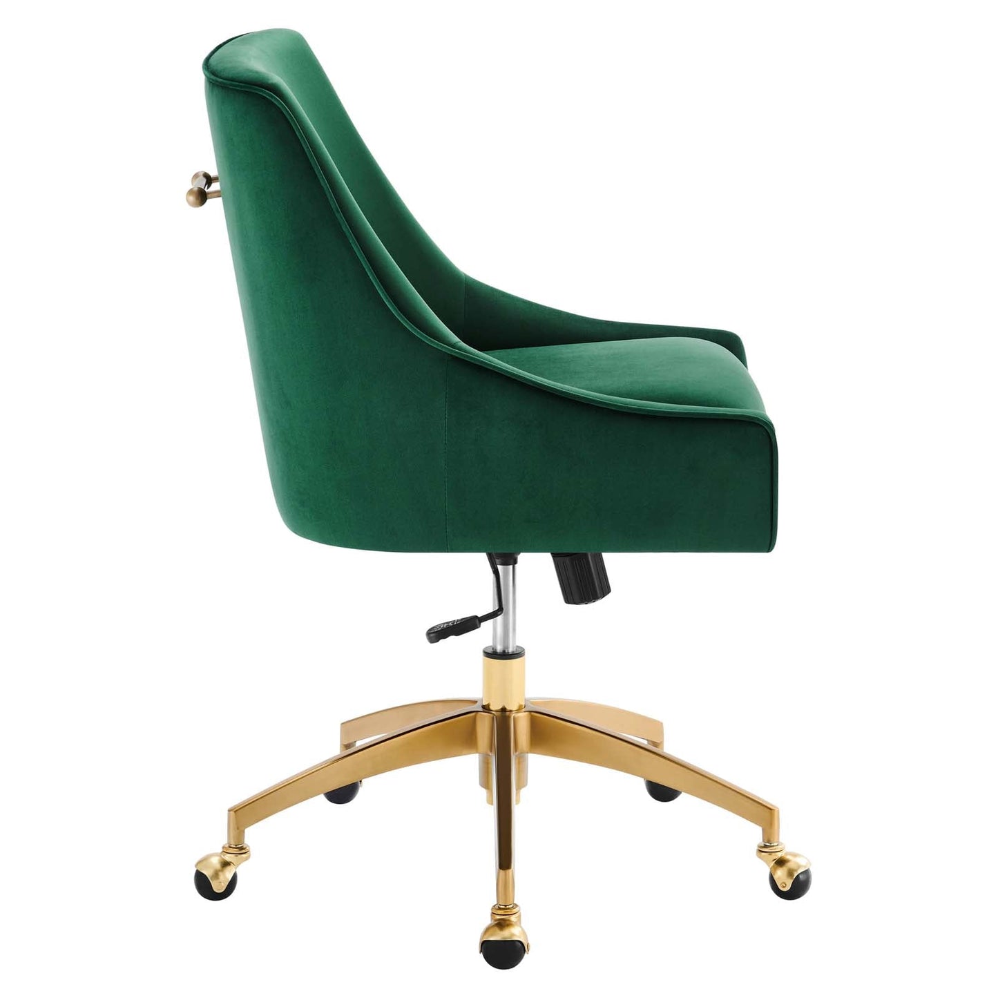 Discern Performance Velvet Office Chair Green EEI-5079-GRN