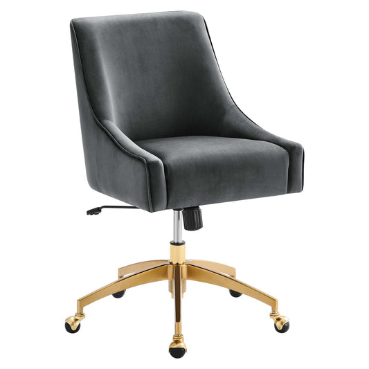 Discern Performance Velvet Office Chair Gray EEI-5079-GRY