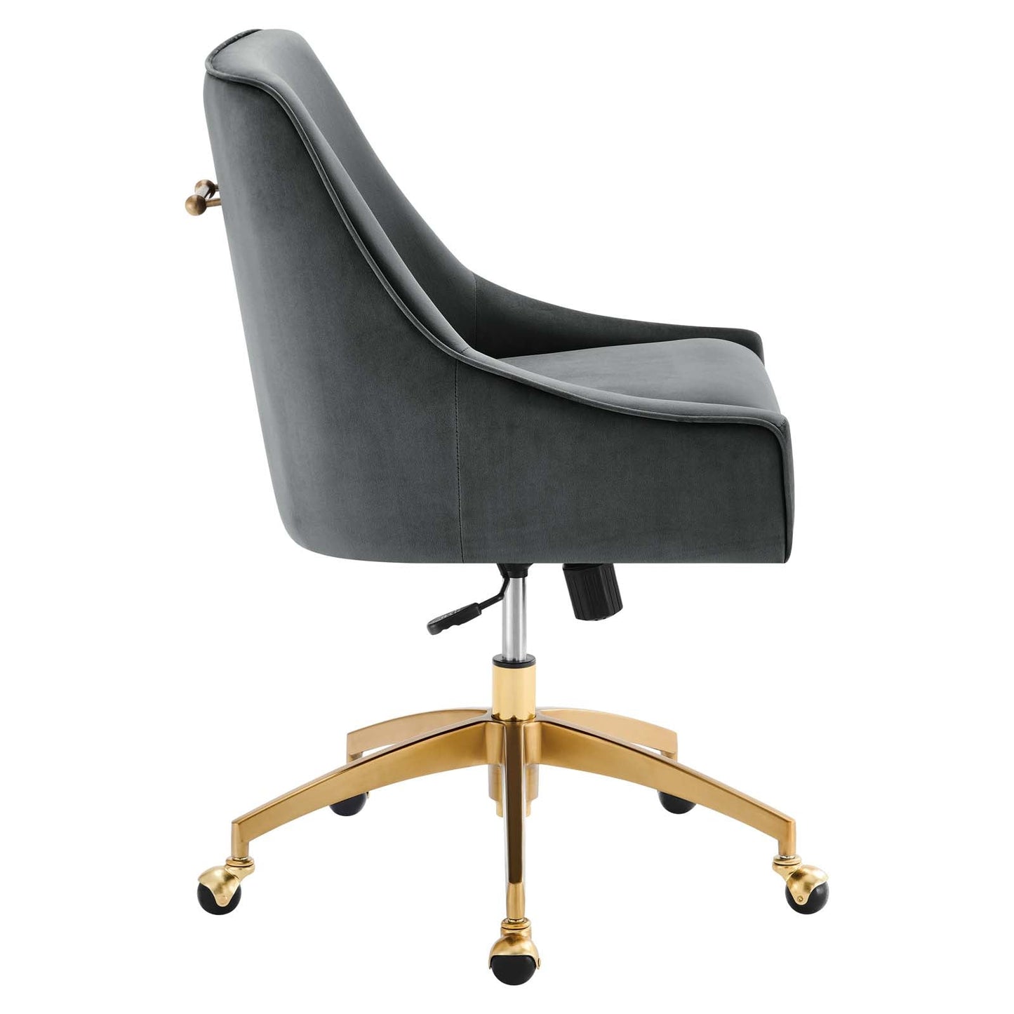 Discern Performance Velvet Office Chair Gray EEI-5079-GRY