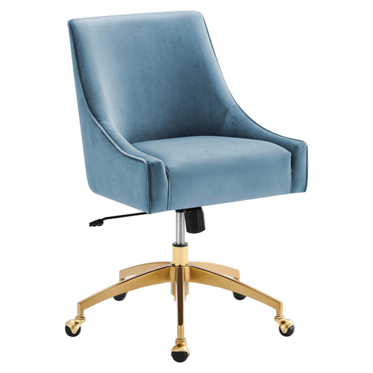 Discern Performance Velvet Office Chair Light Blue EEI-5079-LBU