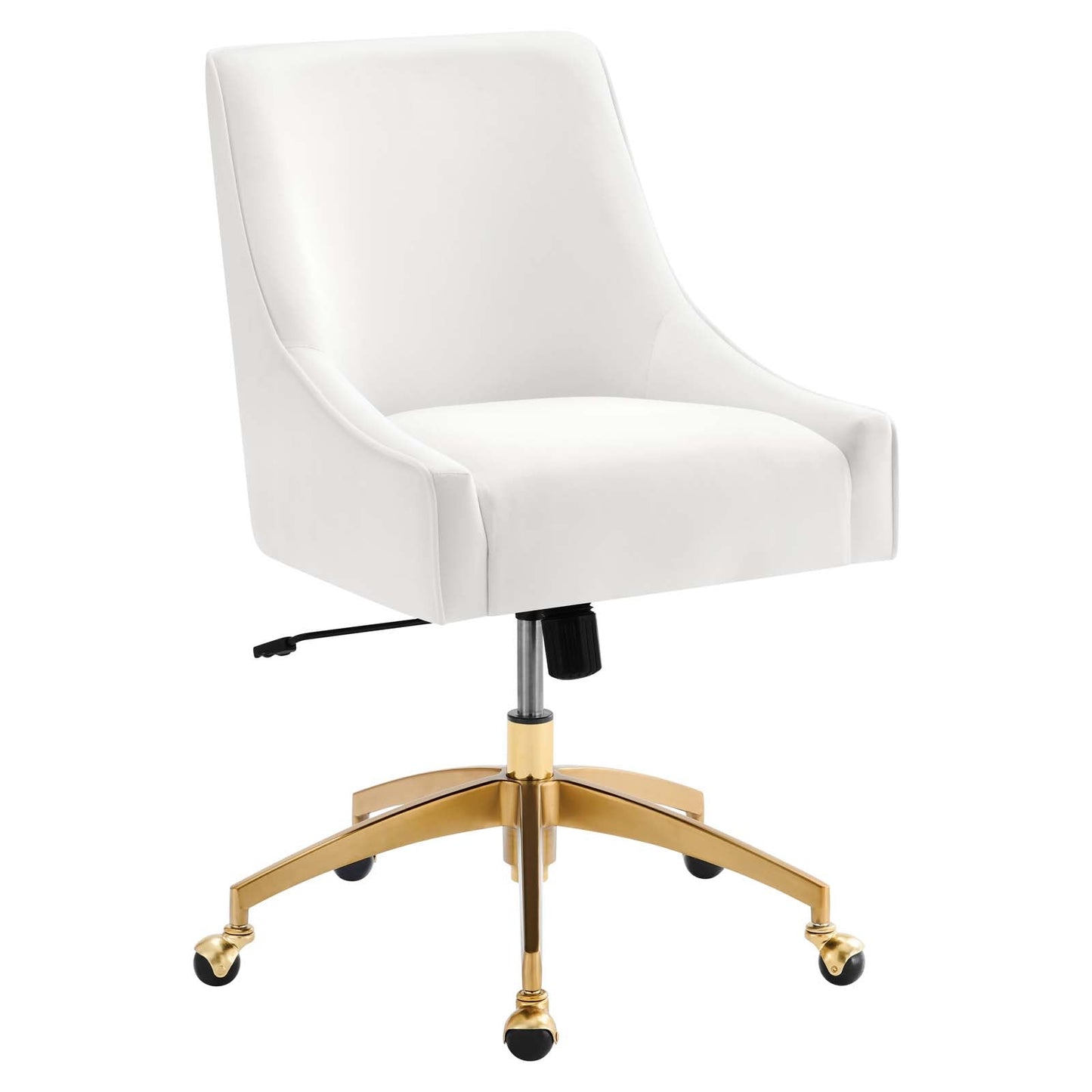 Discern Performance Velvet Office Chair White EEI-5079-WHI