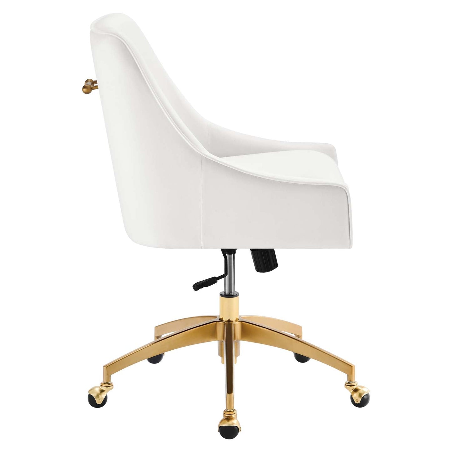 Discern Performance Velvet Office Chair White EEI-5079-WHI