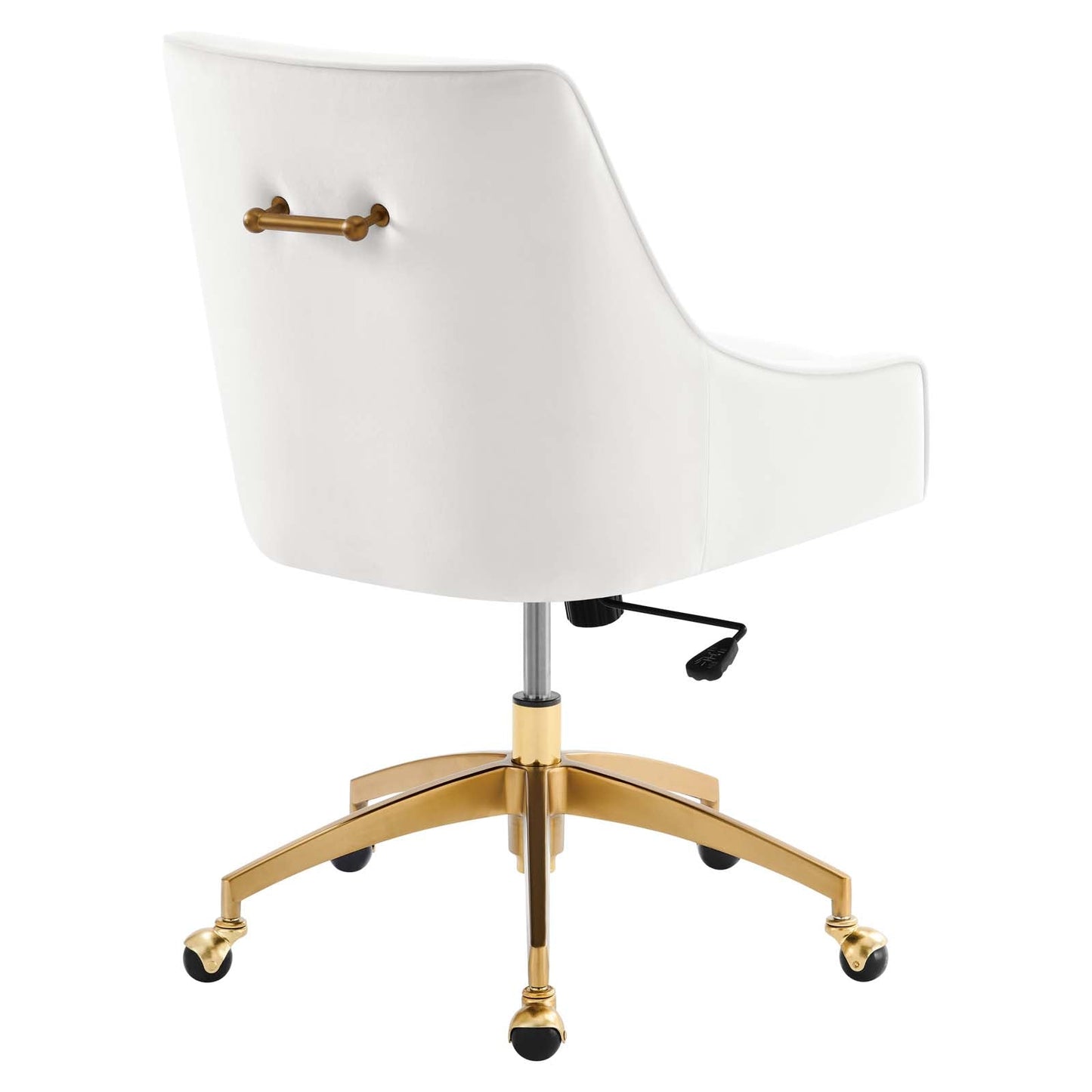 Discern Performance Velvet Office Chair White EEI-5079-WHI