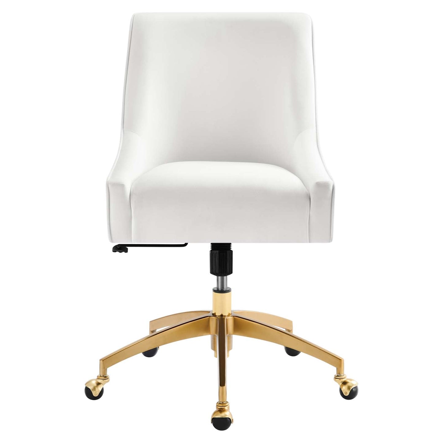 Discern Performance Velvet Office Chair White EEI-5079-WHI