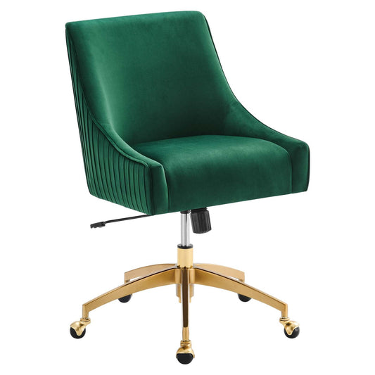 Discern Performance Velvet Office Chair Green EEI-5080-GRN