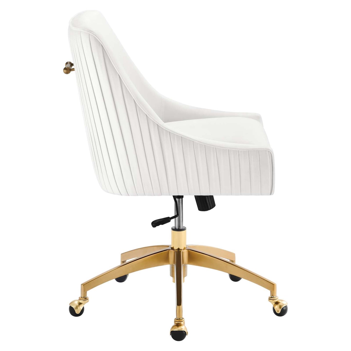 Discern Performance Velvet Office Chair White EEI-5080-WHI