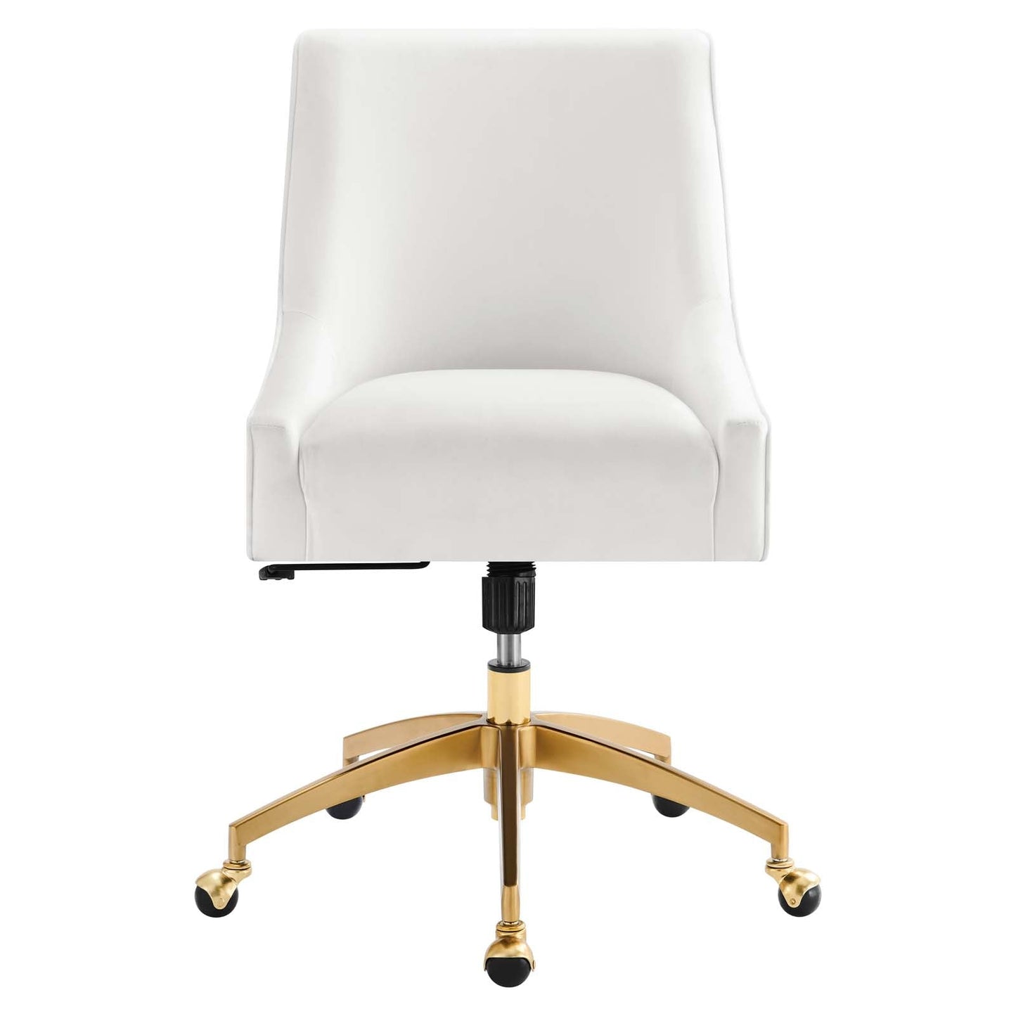 Discern Performance Velvet Office Chair White EEI-5080-WHI