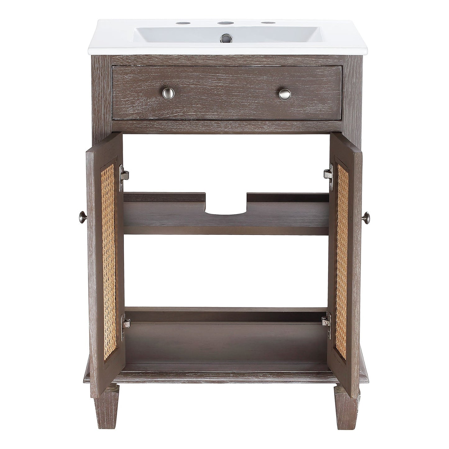 Lilo 24" Bathroom Vanity Gray White EEI-5110-GRY-WHI