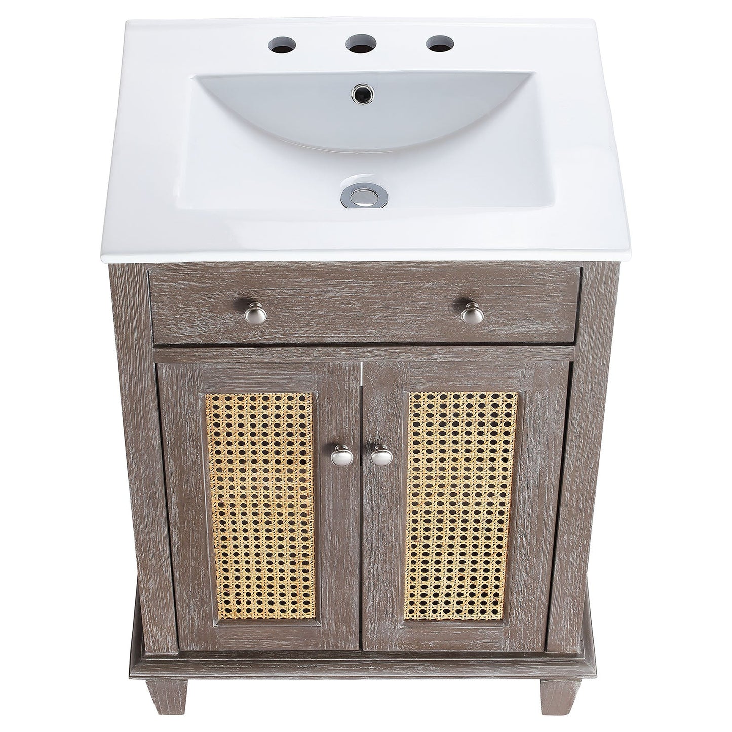 Lilo 24" Bathroom Vanity Gray White EEI-5110-GRY-WHI