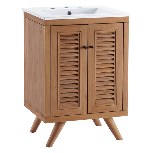 Birdie 24" Bathroom Vanity Natural White EEI-5112-NAT-WHI