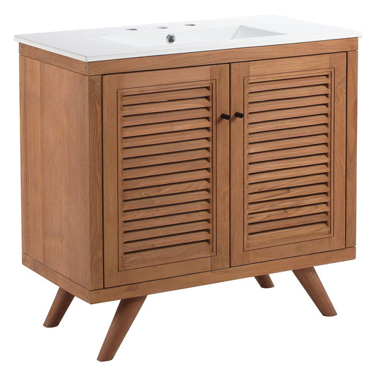 Birdie 36" Bathroom Vanity Natural White EEI-5113-NAT-WHI