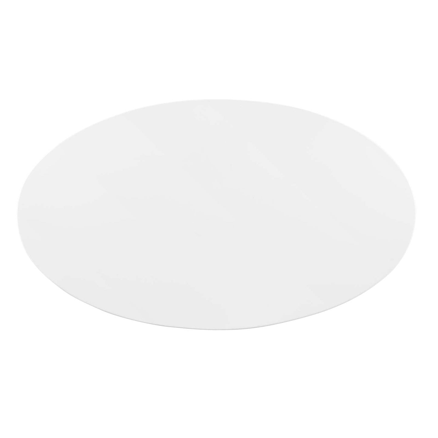 Zinque 48" Oval Dining Table Gold White EEI-5141-GLD-WHI