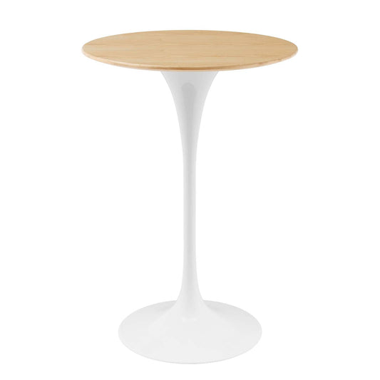 Lippa 28" Bar Table White Natural EEI-5200-WHI-NAT