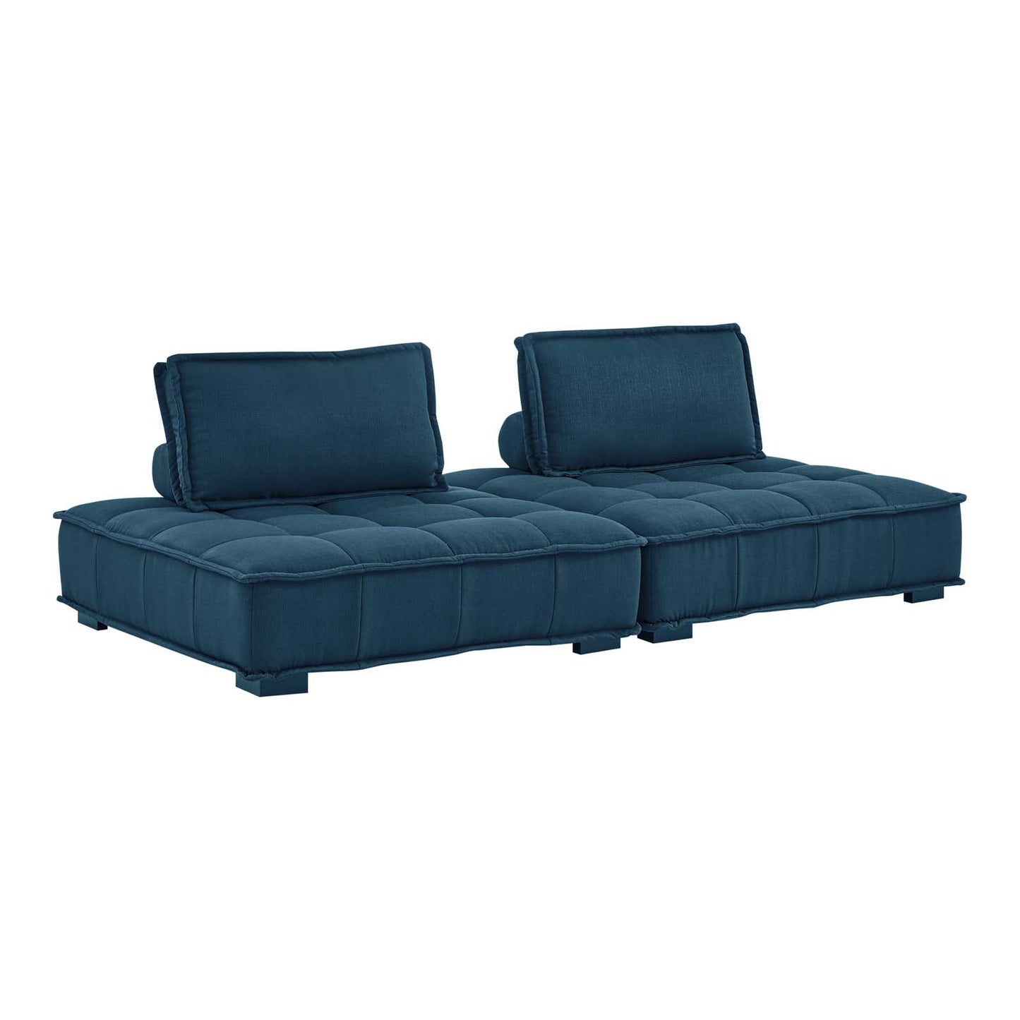 Saunter Tufted Fabric Fabric 2-Piece Loveseat Azure EEI-5204-AZU