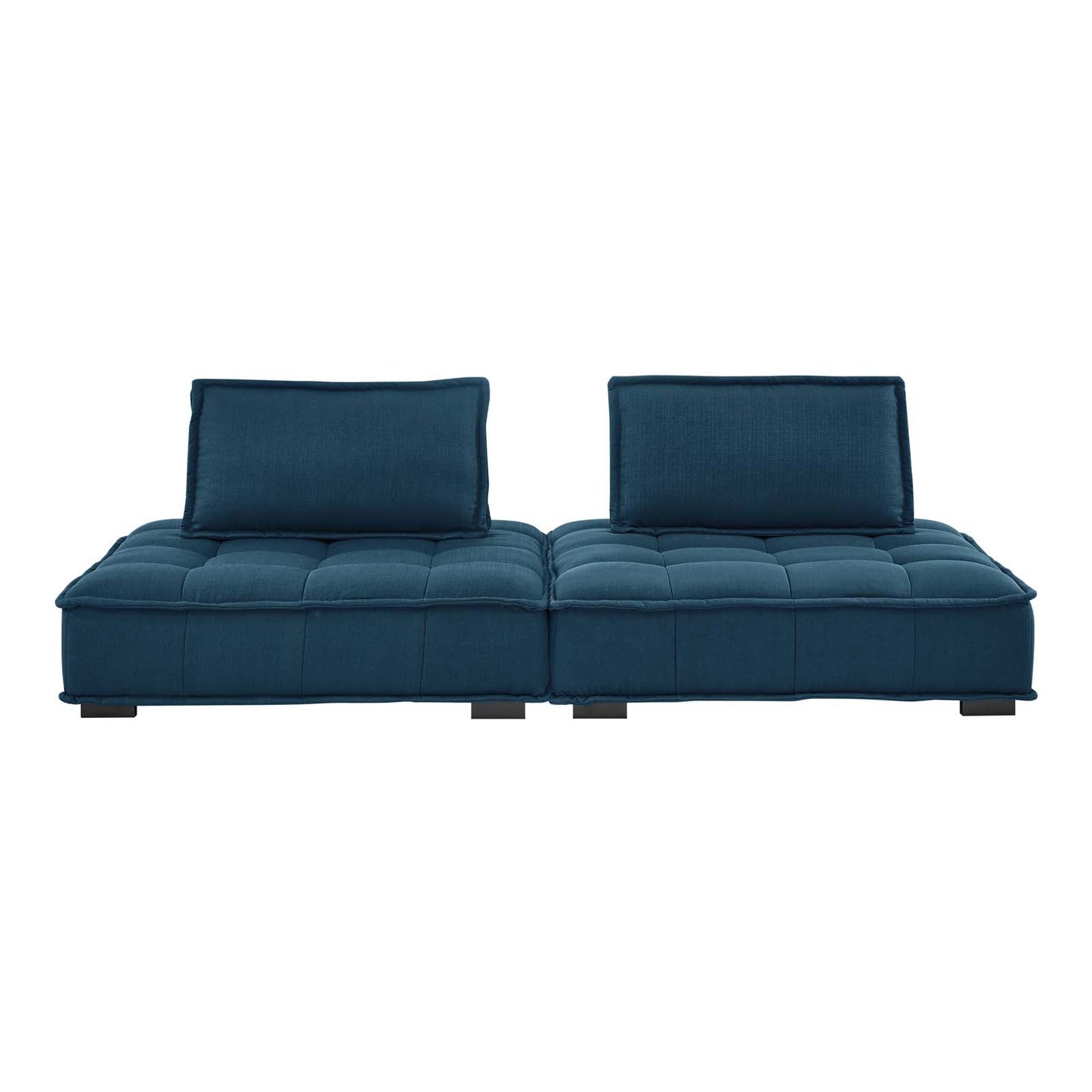 Saunter Tufted Fabric Fabric 2-Piece Loveseat Azure EEI-5204-AZU