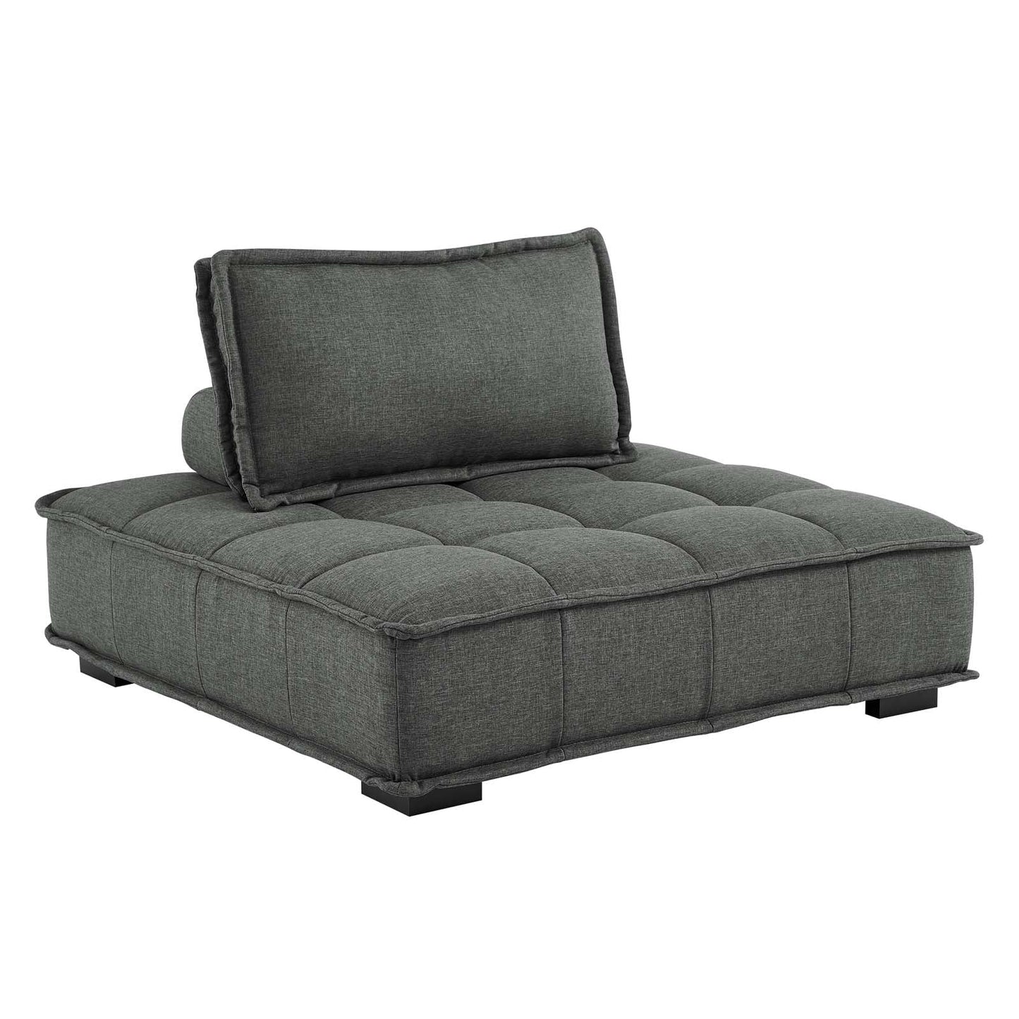 Saunter Tufted Fabric Fabric 4-Piece Sectional Sofa Gray EEI-5208-GRY