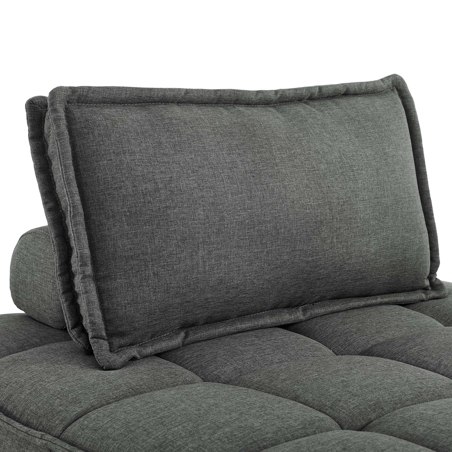 Saunter Tufted Fabric Fabric 4-Piece Sectional Sofa Gray EEI-5208-GRY